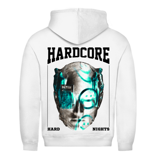 Techno Kapuzenpullover und Rave Hoodie aus Baumwolle | Arctic White