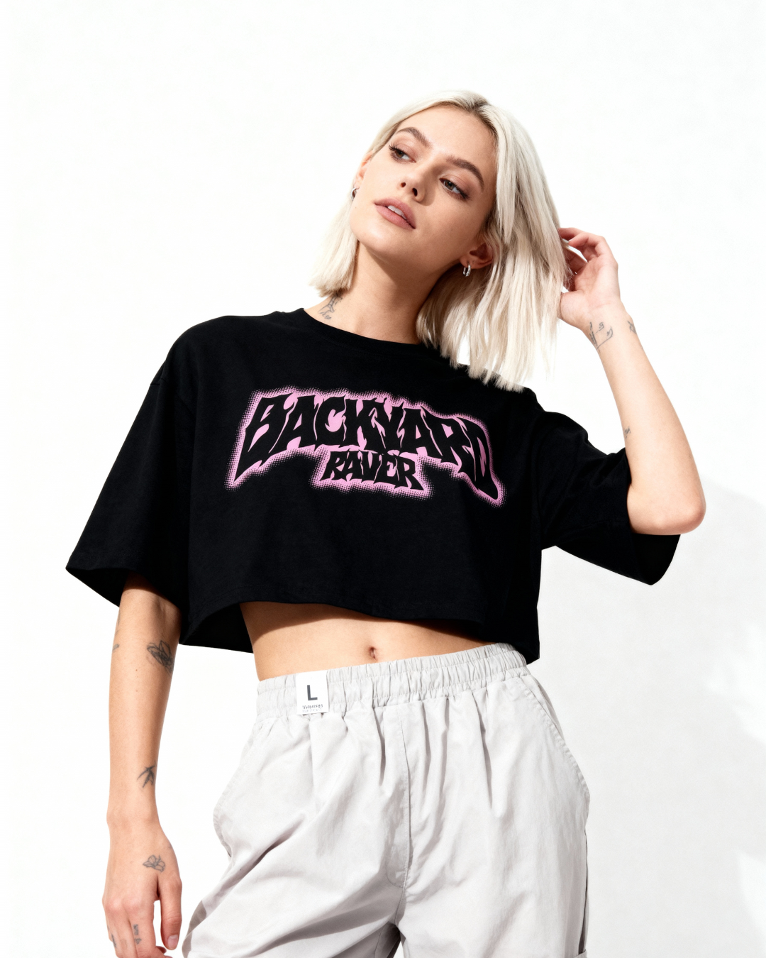 Backyard raver – Crop top oversize