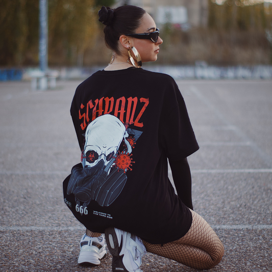 Schranz – Maglietta oversize, per look rave