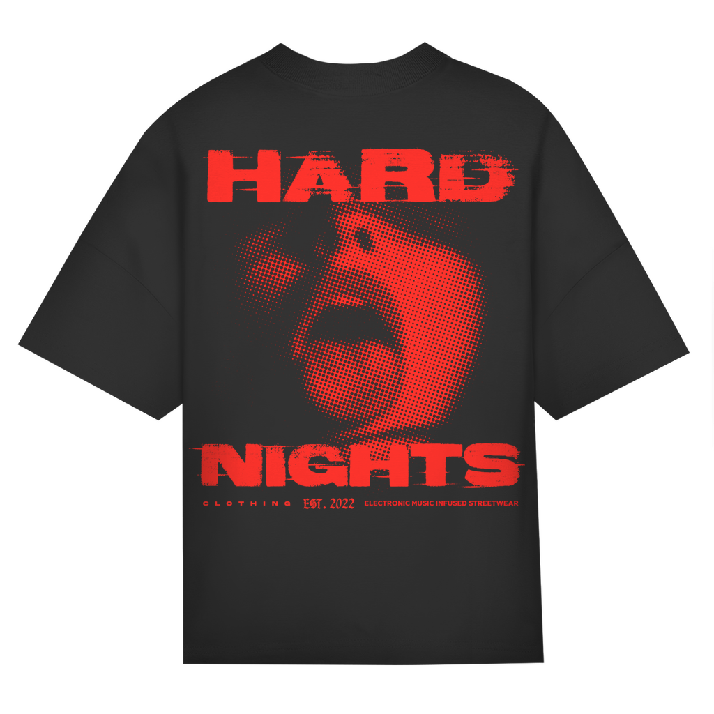 Red Face Oversized Shirt aus Bio-Baumwolle für Rave Outfits