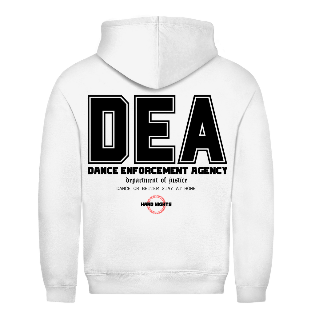 Felpa con cappuccio basic, unisex, in cotone, per la techno | Bianco artico