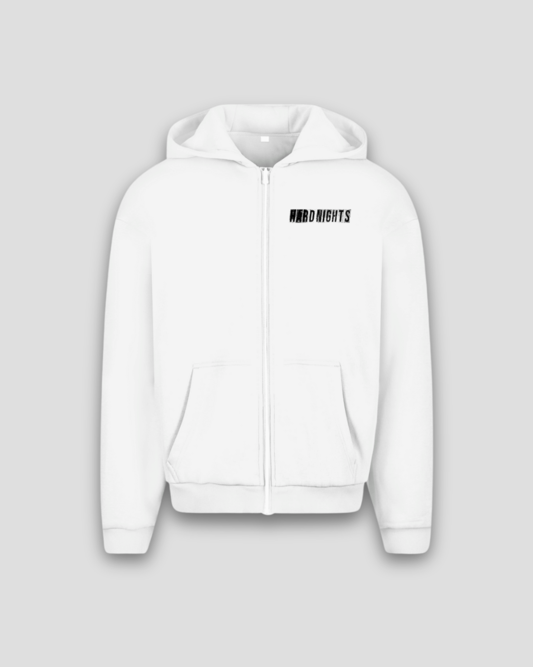 Hard Nights every time – Oversized zip-hoodie