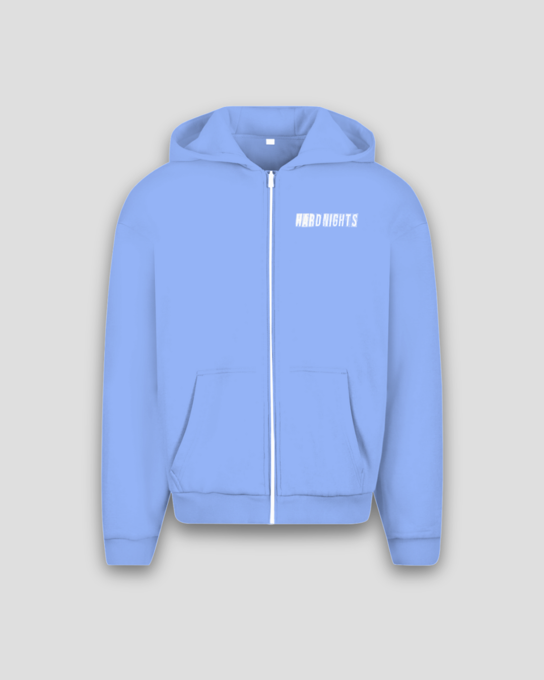 Hard Nights every time – Oversized zip-hoodie