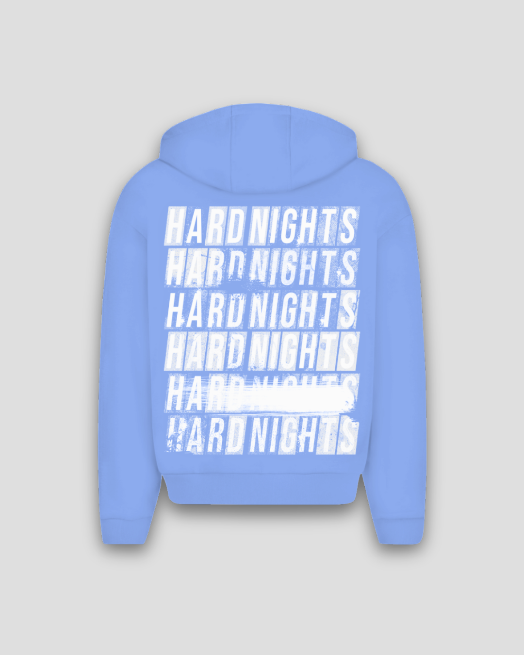 Hard Nights every time – Oversized zip-hoodie