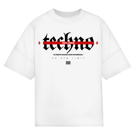 Oversized Shirt für Techno und Rave | White
