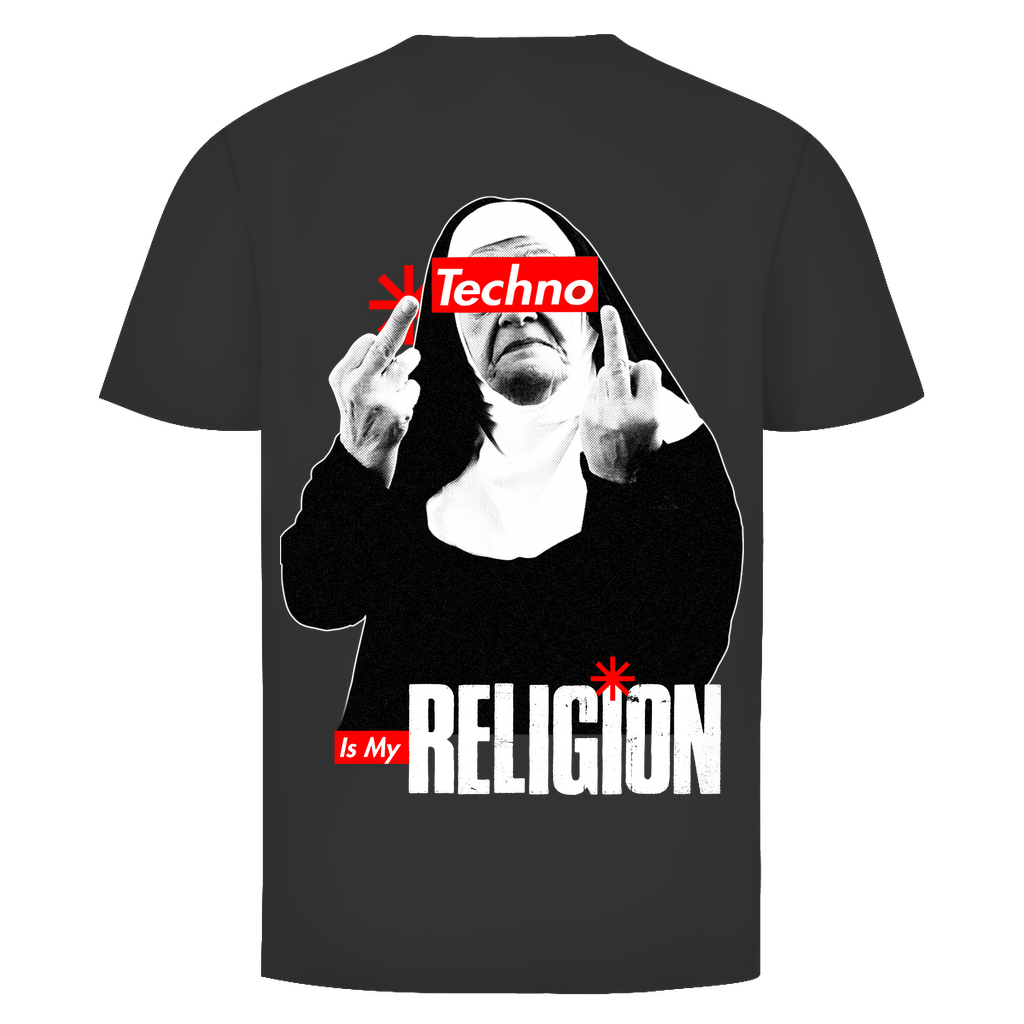 Techno Nun – Maglietta basic, per look rave