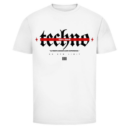 Unisex Basic Shirt für Techno und Rave | White