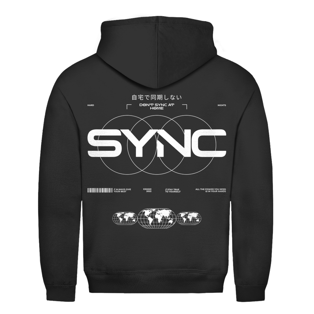 SYNC Basic Hoodie - Techno Hoodie | Jet Black