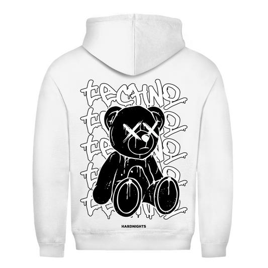 Techno Bear Basic Hoodie | Arctic White