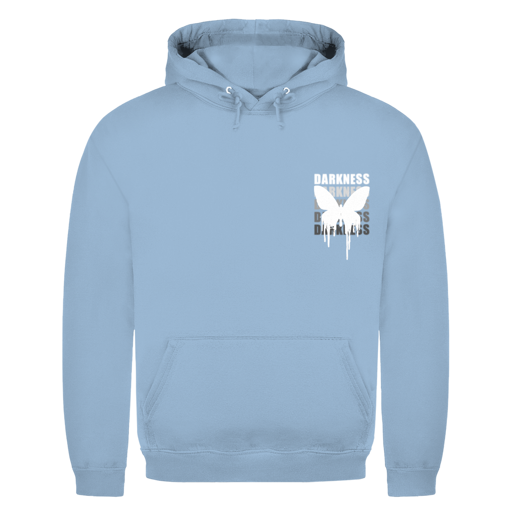 Darkness Butterfly – Sweat à capuche basique, unisexe, en coton | Bleu ciel