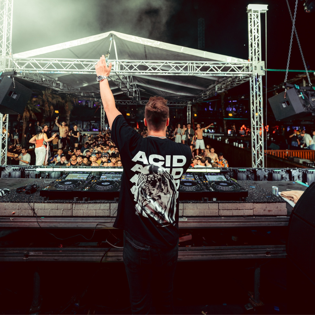 Maglietta oversize, per techno e rave | Nero