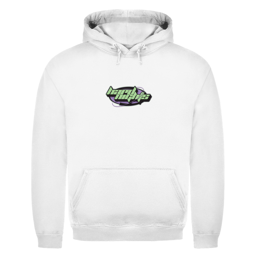 Felpa con cappuccio, per look techno, rave e streetwear | Bianco artico