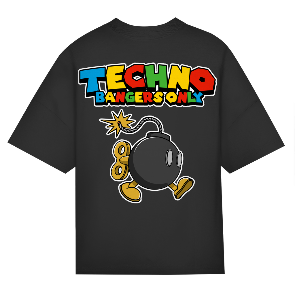 Techno Bangers Only – T-shirt oversize | Noir