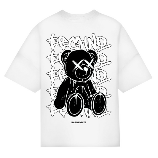 Techno Bear Oversized Shirt | White