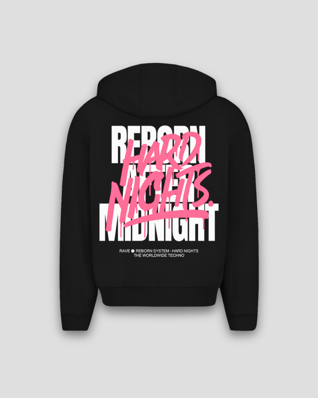 Rave Reborn System – Sudadera oversize con cremallera