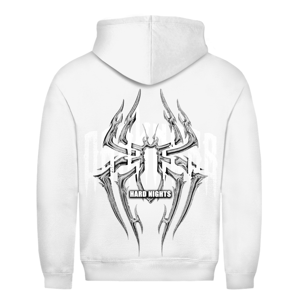 Darkness Spider – Bluza z kapturem basic, unisex, z bawełny | Arktyczna biel