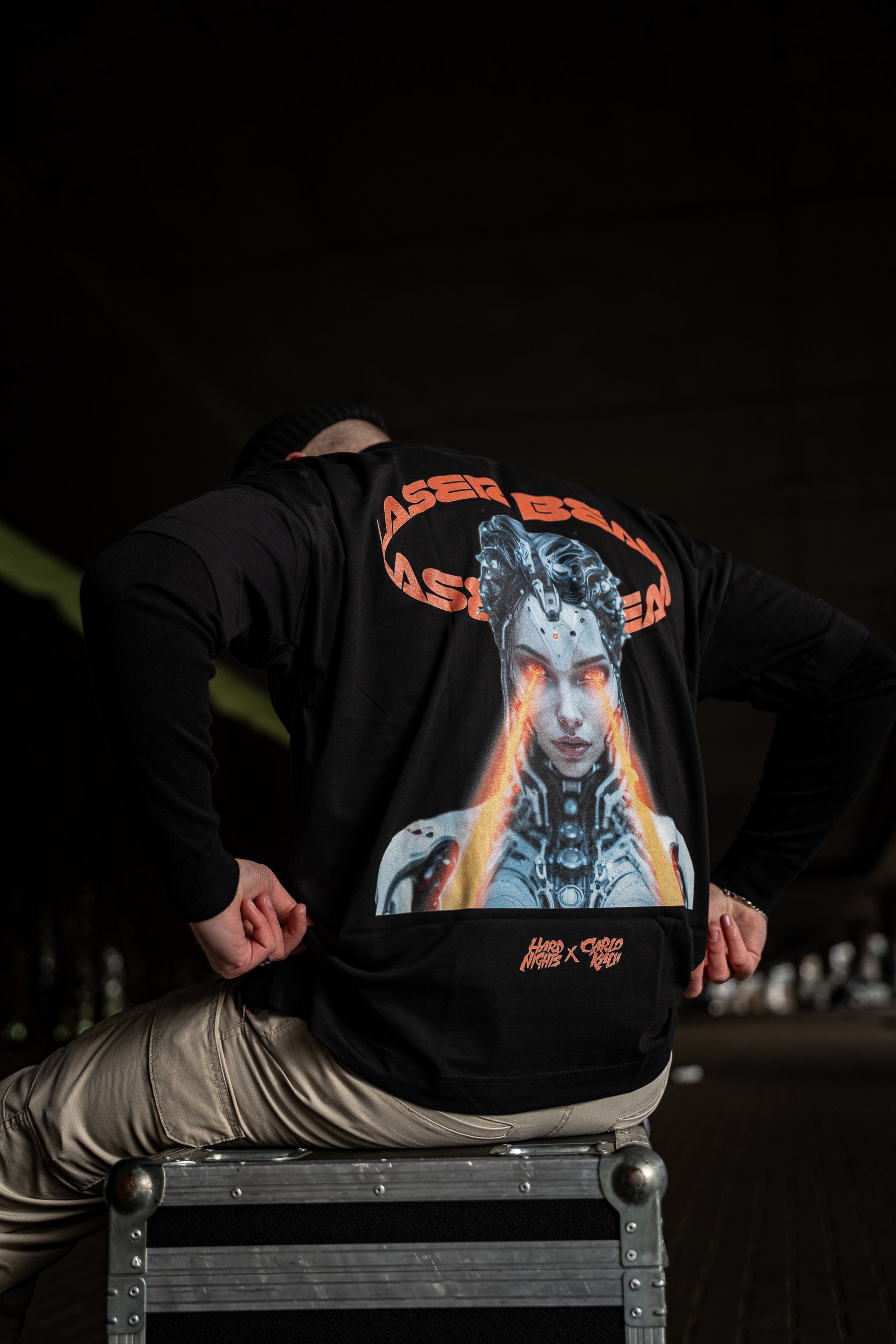 Carlo Kalu x Hard Nights - Laser Beam (koszula oversize)