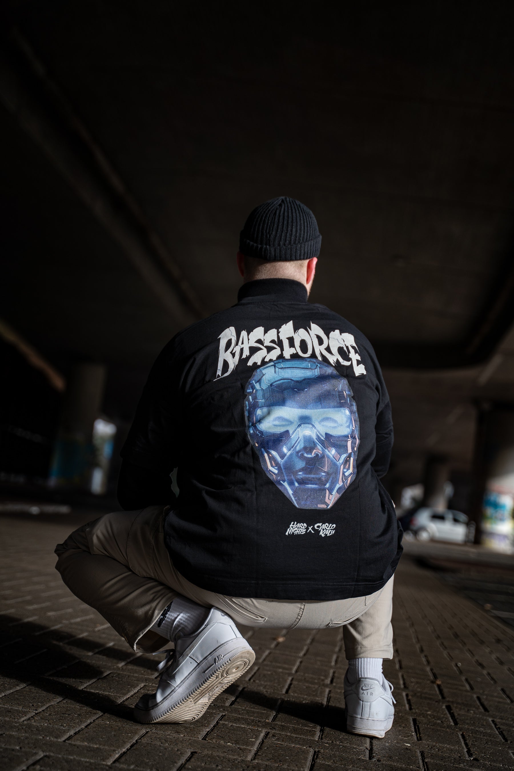 Carlo Kalu x Hard Nights - Bass Force (koszula oversize)
