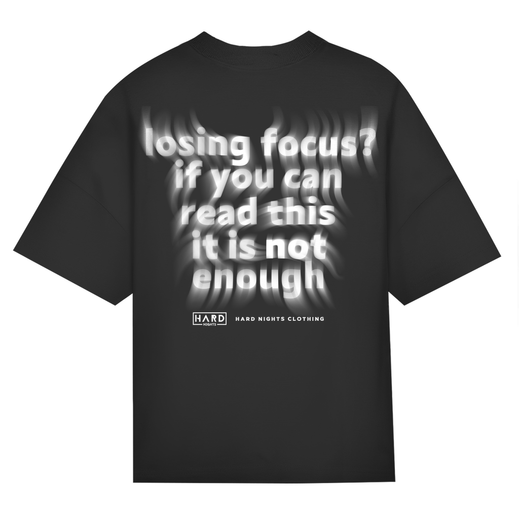 Camiseta oversize, para techno y raves | Negro