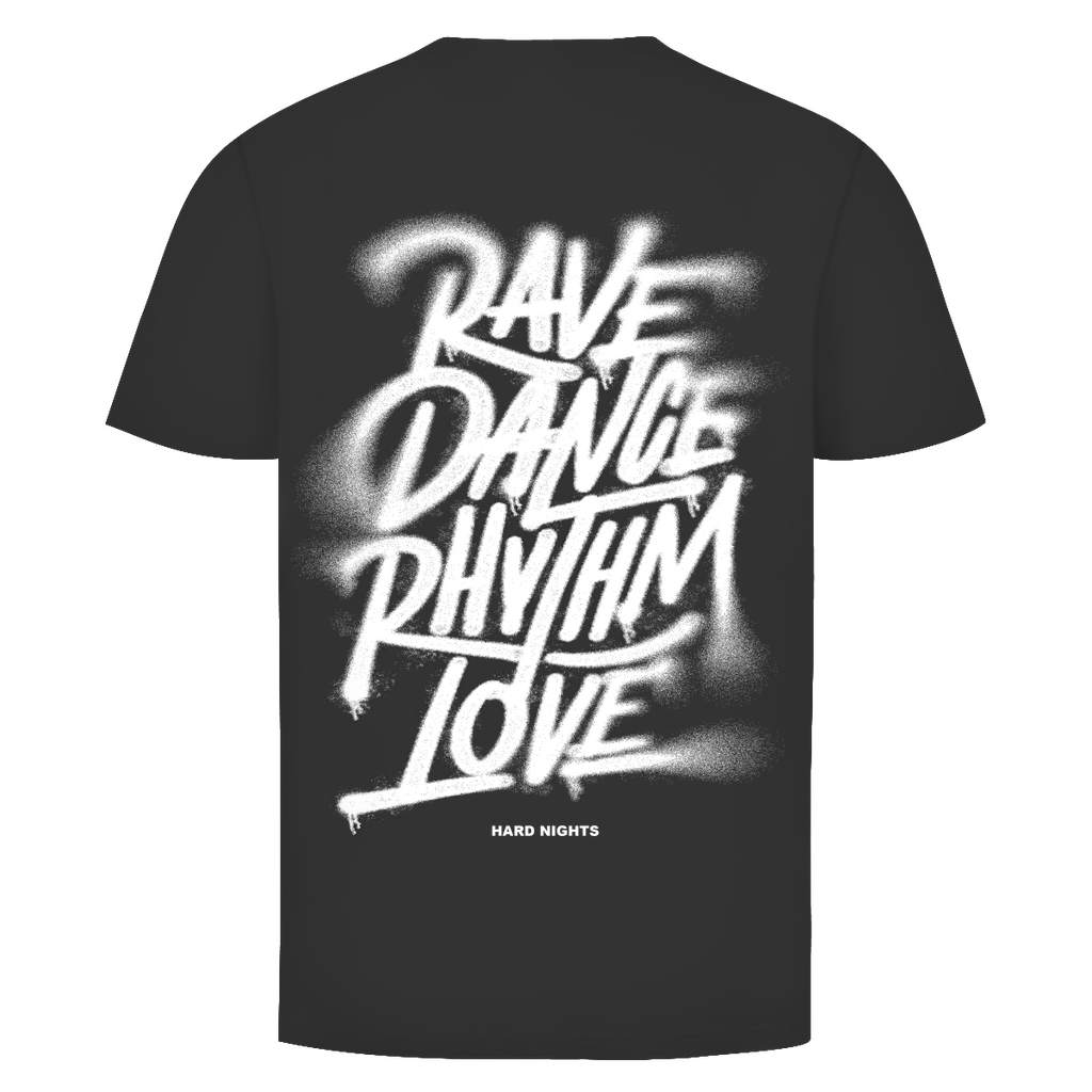 Maglietta basic, per look rave | Nero