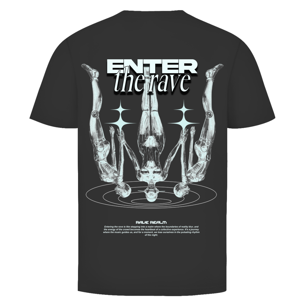 Basic T-shirt van katoen voor techno en raves
