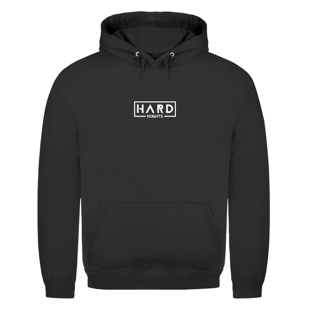 Bluza z kapturem basic, w stylu techno | Głęboka czerń