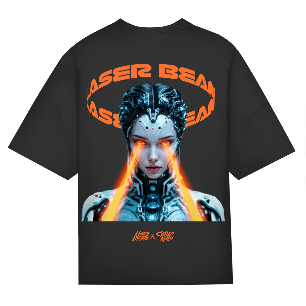 Oversized Shirt, Bio-Baumwolle, Unisex, ideal für Techno | Black