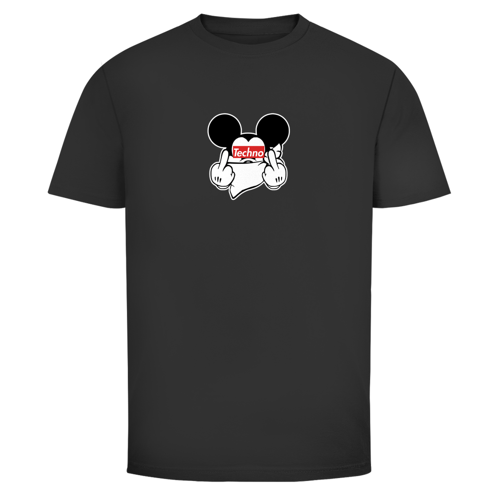 Techno Mouse basic T-shirt | Zwart