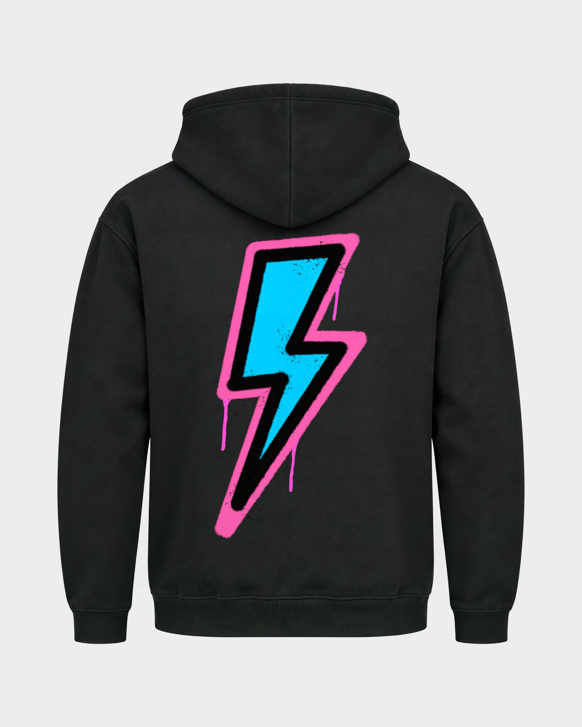 2Fast2Bounce – Basic Hoodie in Schwarz, Rückenprint – Hard Nights