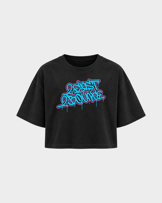 2Fast2Bounce – Crop Top in Schwarz – Vorderansicht