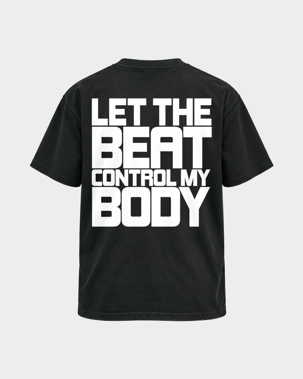 Control my body – Basic Shirt in Schwarz, Rückenprint – Hard Nights