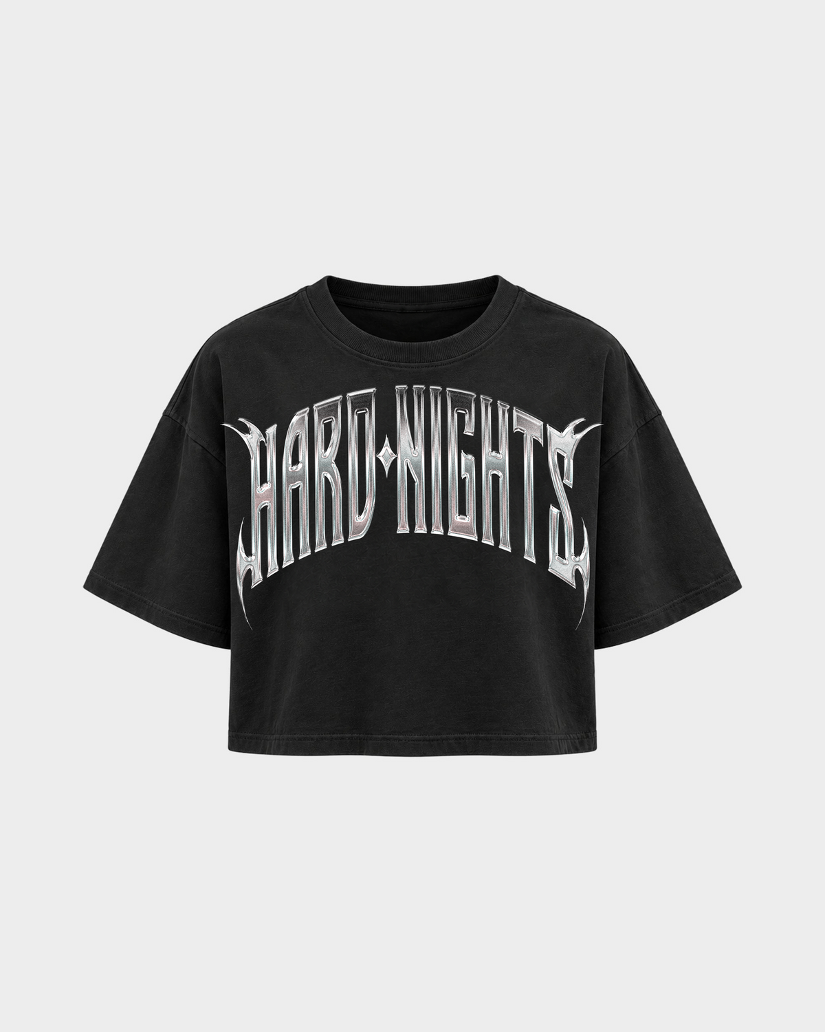 Hard Dog – Crop Top in Schwarz – Vorderansicht