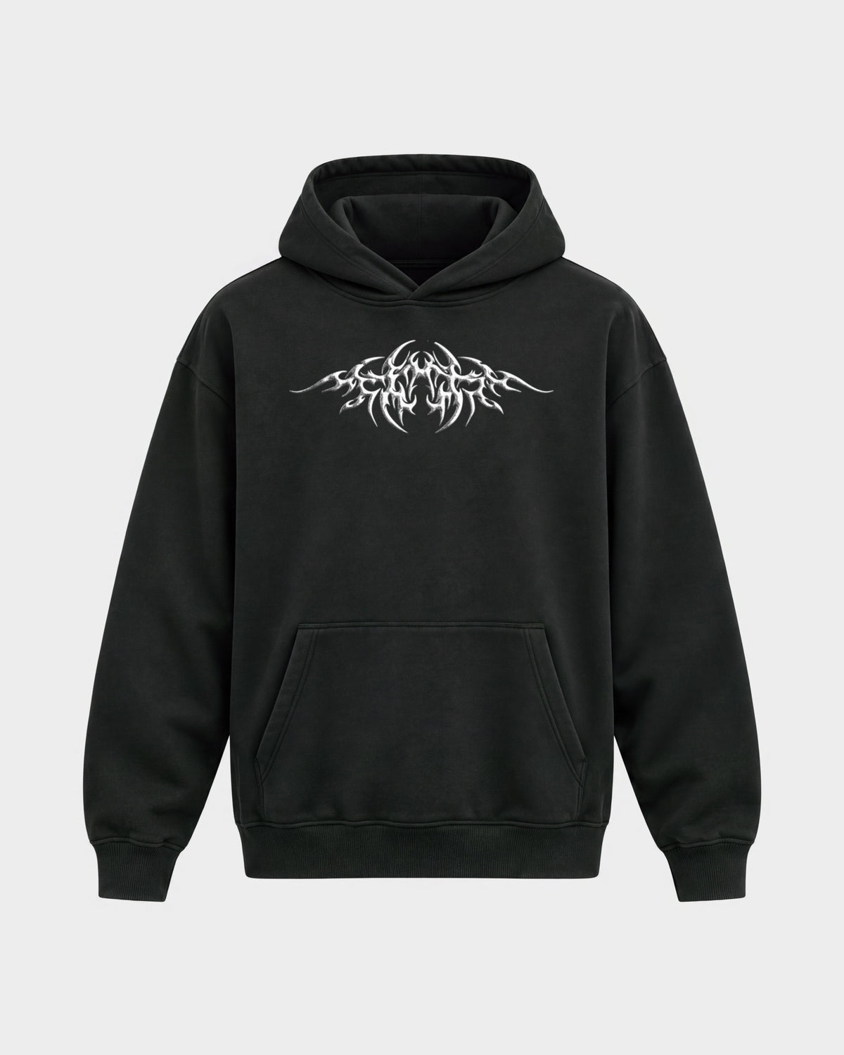 Hard Generation – Oversized Hoodie in Schwarz, Frontprint – Hard Nights