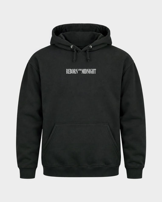 Midnight Owls – Basic Hoodie in Schwarz, Frontprint – Hard Nights
