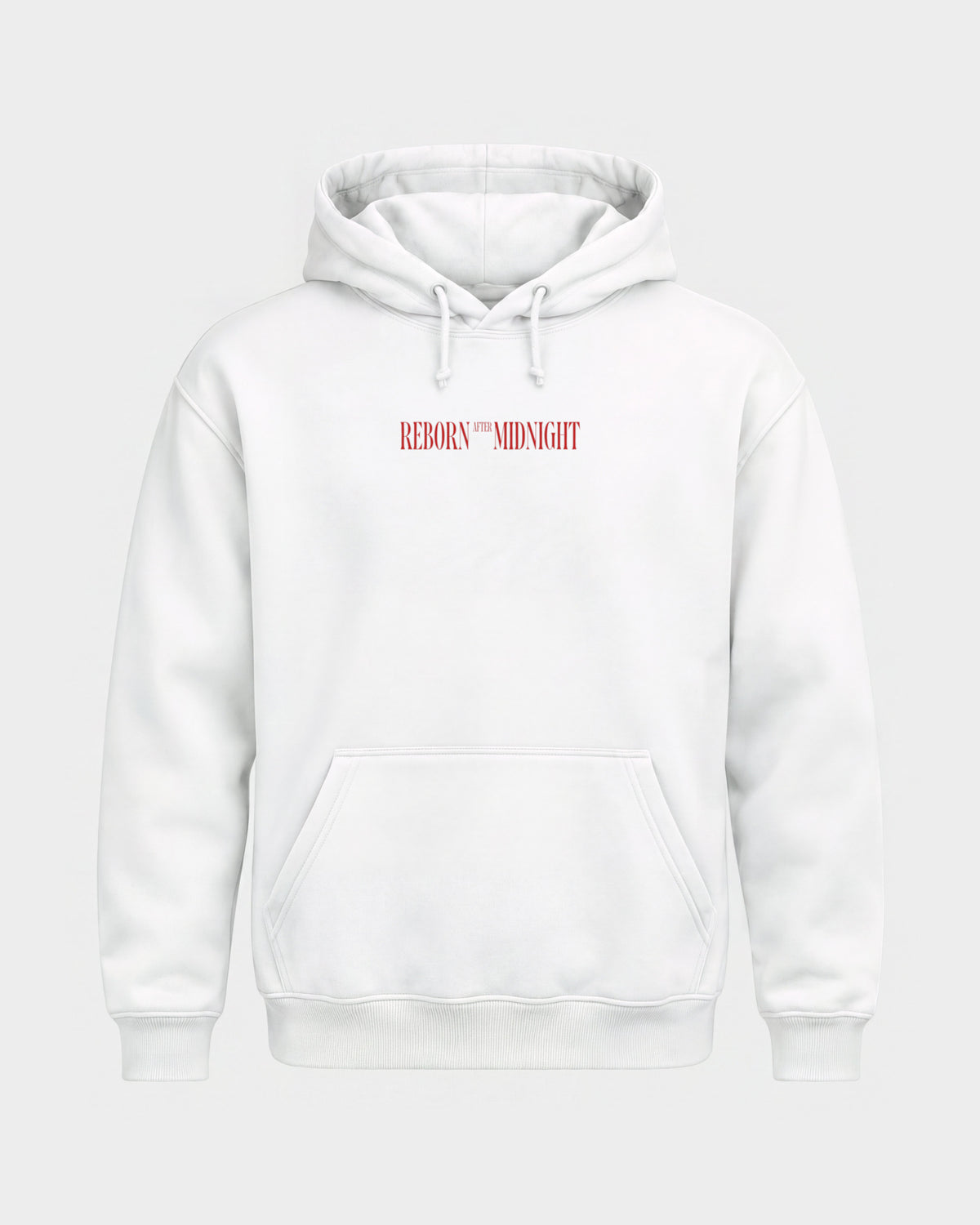 Midnight Owls – Basic Hoodie in Weiß, Frontprint – Hard Nights
