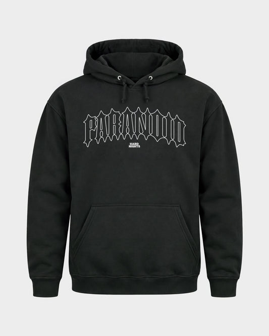 Paranoid Snake – Basic Hoodie in Schwarz, Frontprint – Hard Nights