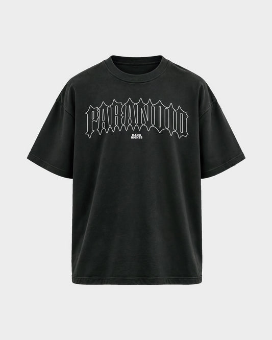 Paranoid Snake – Oversized Shirt in Schwarz, Frontprint – Hard Nights