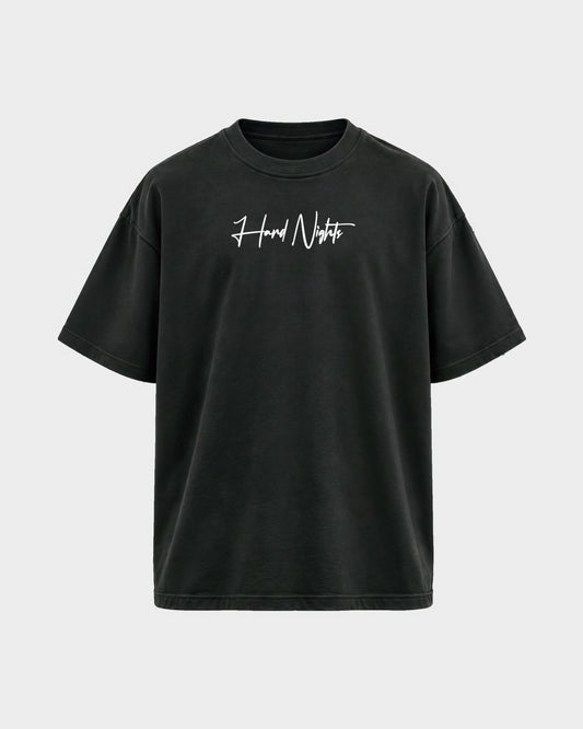 Passion flower – Oversized Shirt in Schwarz, Frontprint – Hard Nights