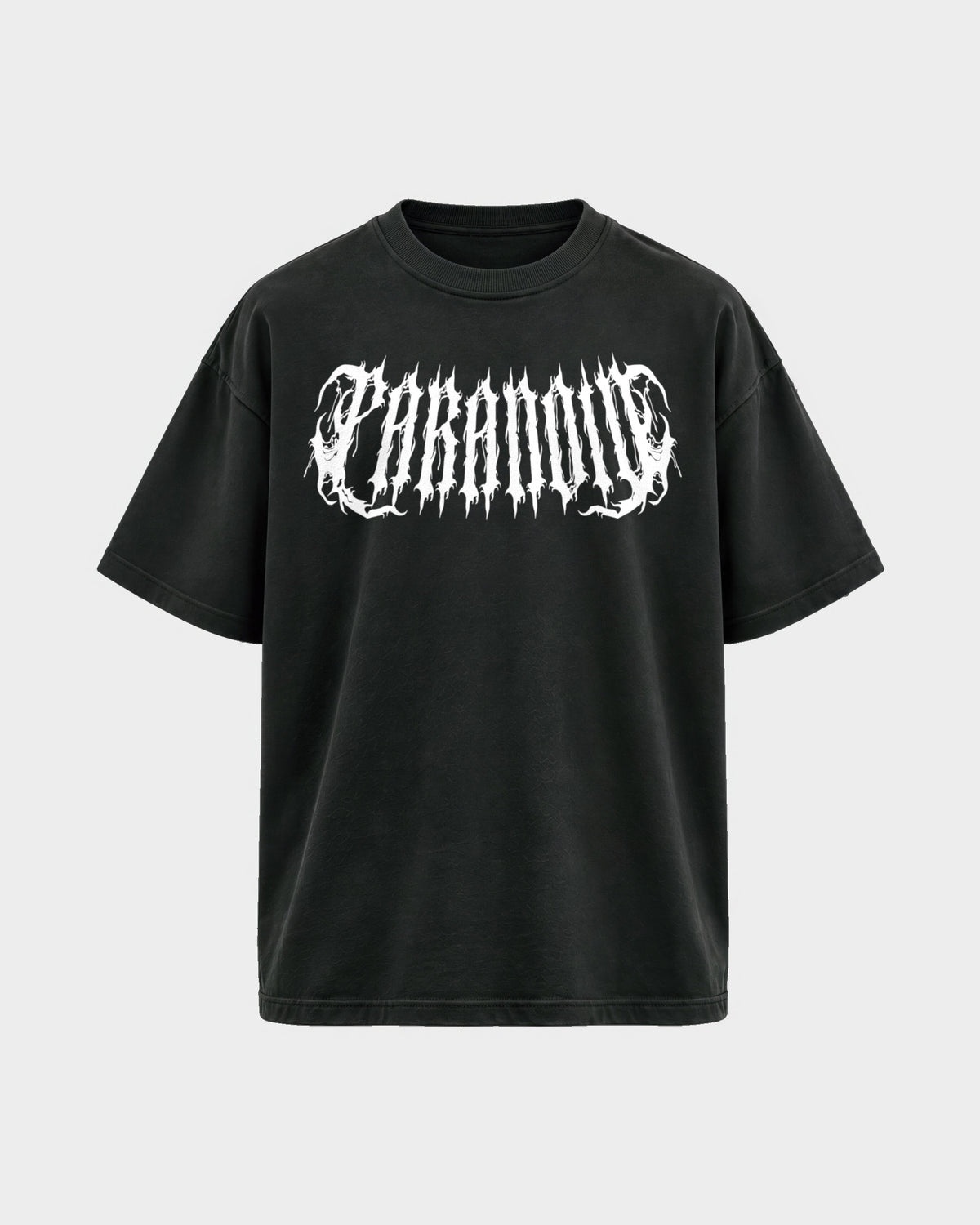 Rave Society – Oversized Shirt in Schwarz, Frontprint – Hard Nights