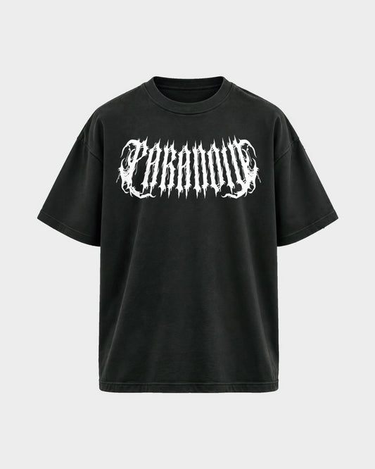 Rave Society – Oversized Shirt in Schwarz, Frontprint – Hard Nights