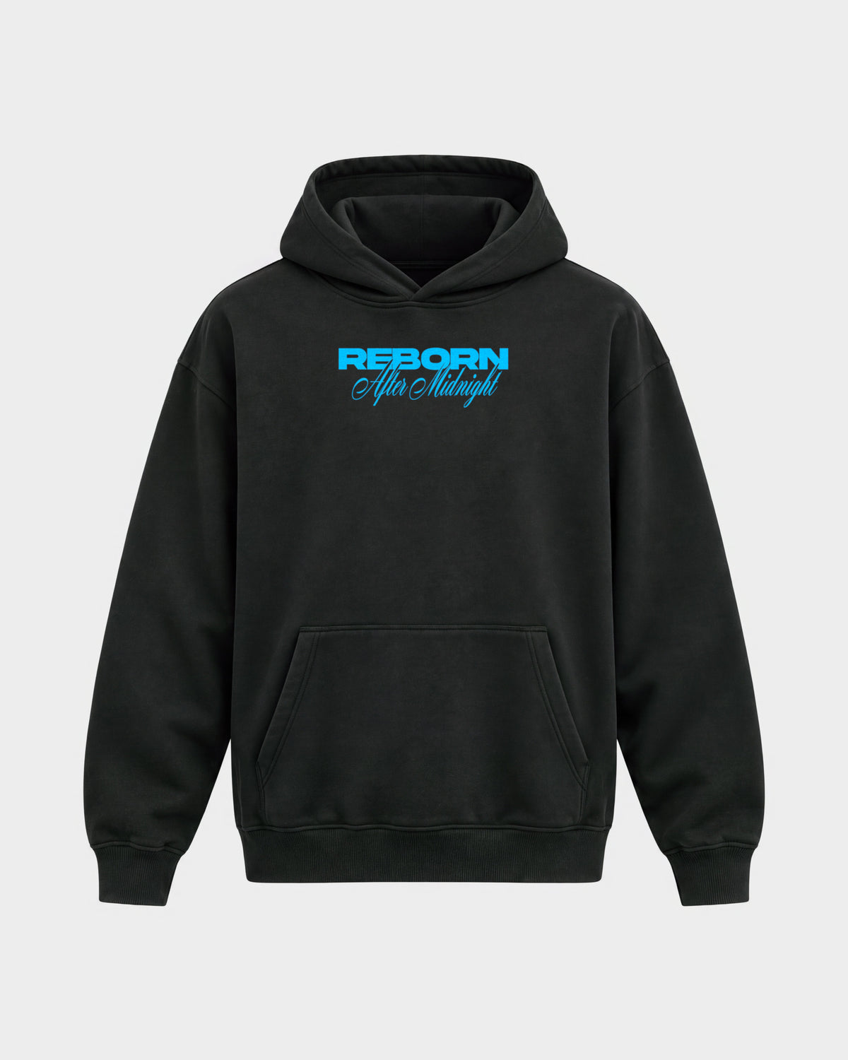 Reborn Snake – Oversized Hoodie in Schwarz, Frontprint – Hard Nights