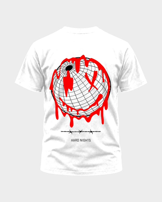 Smiley World Basic Shirt für Techno und Rave | White