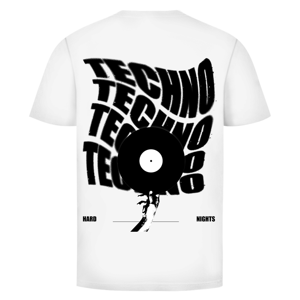 Techno Vinyl Basic Hoodie aus 100% Baumwolle | White
