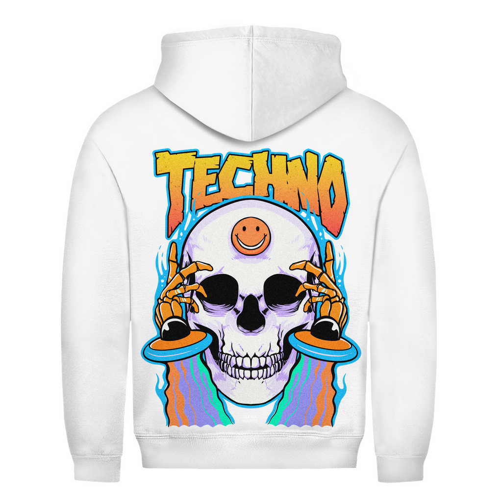 Trippy Techno Skull (Basic Hoodie)