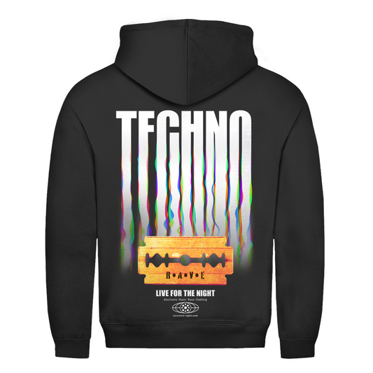 Basic hoodie voor techno en raves | Diepzwart