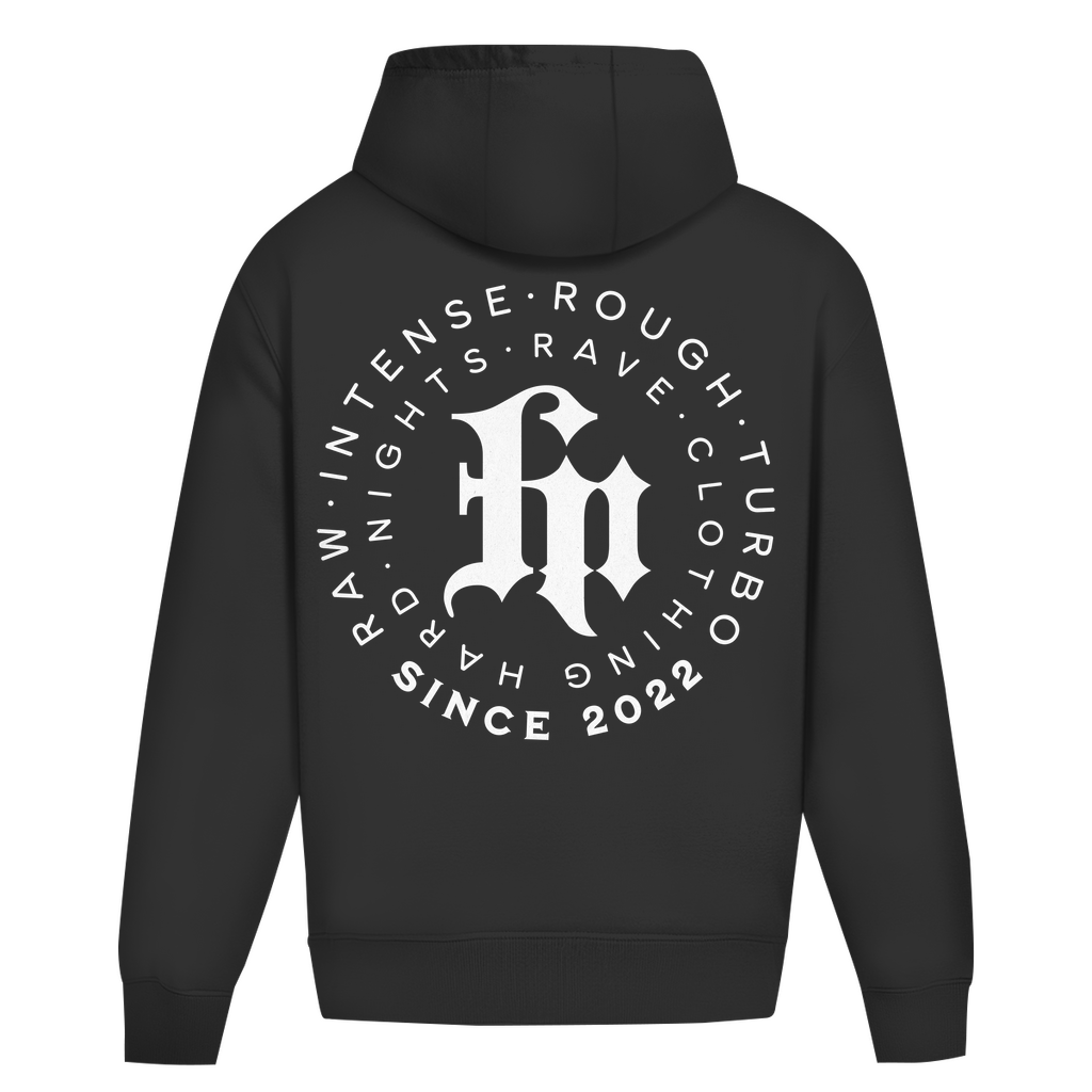 RAW Oversized Hoodie aus 100% Baumwolle | Deep Black
