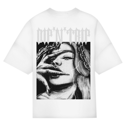 Maglietta oversize, per techno e rave | Bianco