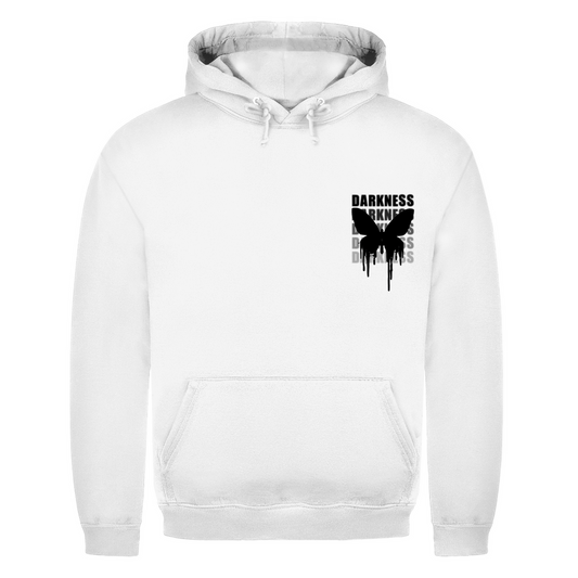 Darkness Butterfly – Sweat à capuche basique, unisexe, en coton | Blanc arctique