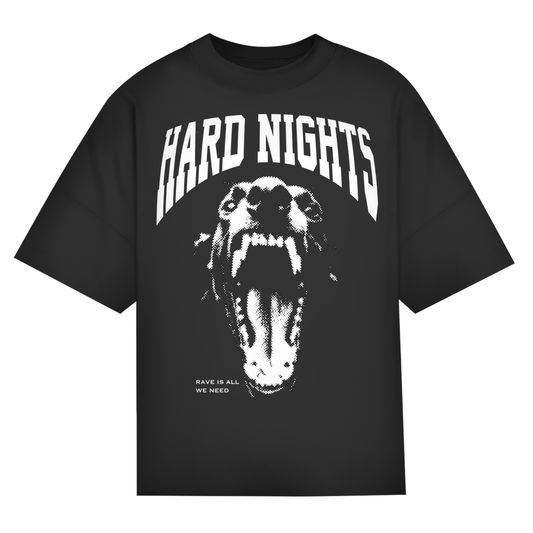 Camiseta oversize, para techno y raves | Negro