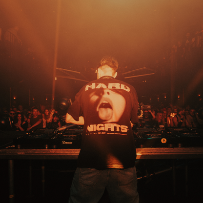 Red Face oversized T-shirt voor rave-outfits
